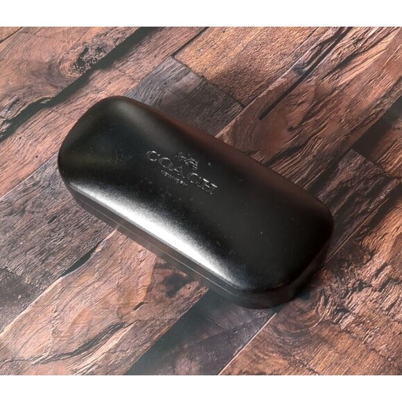 Coach Large Authentic Black Hard‎ Side Clamshell Eyeglasses / Sunglasses Case - Picture 1 of 7